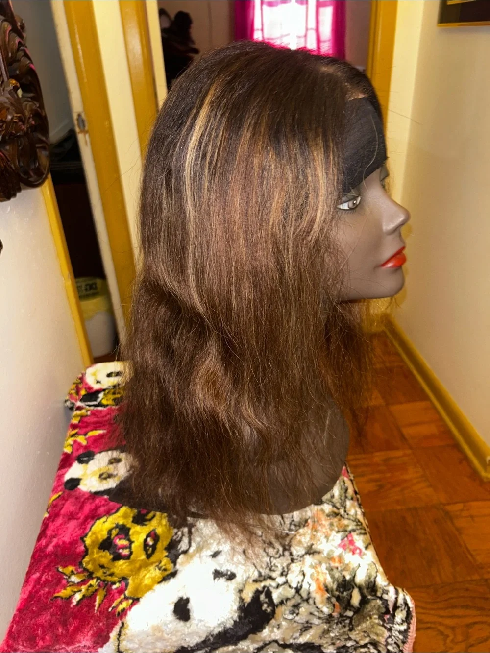 Brown Shoulder-Length Lace Front Wig